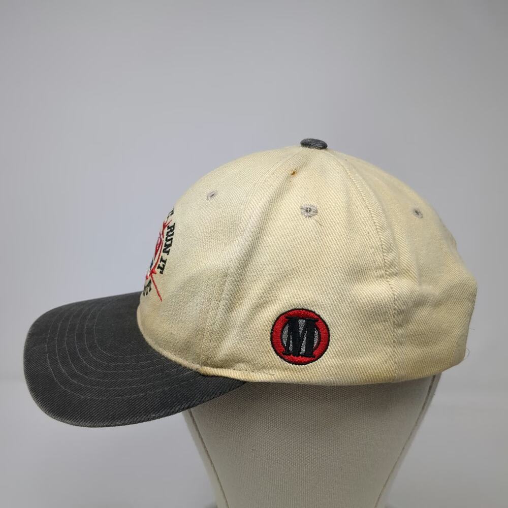 Marlboro Unlimited Adventure Team Baseball Cap Beige Black One Size Cotton Hat - Picture 3 of 10